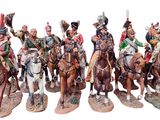 sept figurines de soldats à cheval