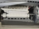 a close up of a model of a jet engine