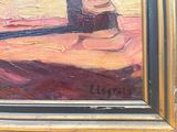 a picture of a painting of a man with a guitar