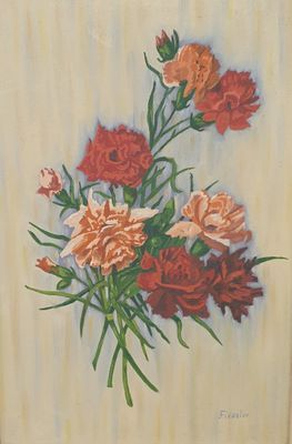 FIESELER (XXème) Bouquet de fleurs