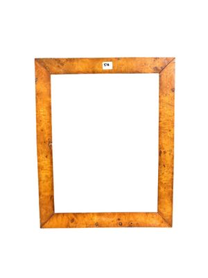 wooden picture frame isolated on white background with clipping for text