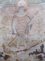 Fauteuil en hêtre tourné et sculpté, garni de tapisserie - S… (photo 4)