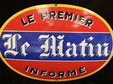 french enamel sign of le mato in forme