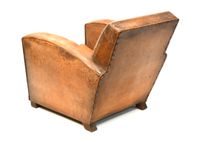 Fauteuil "Club" en cuir marron. (photo 6)