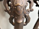 a close up of a metal object on a table