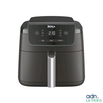 an image of a black air fryer sitting on top of a counter