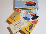 a box of toys that are sitting on a table