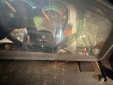 an image of a car ' s dashboard with a clock on it