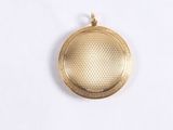 an image of a gold locke on a white background