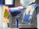 a lot of items that are sitting on a tray