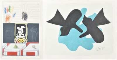 deux tableaux à gauche et un dessin à droite