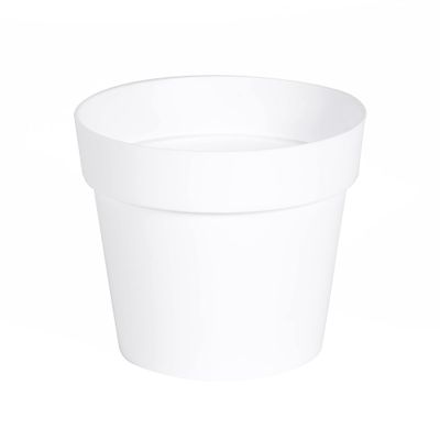 EDA - Pot de fleur rond Toscane - 40cm - 23L - Blanc - Résis…