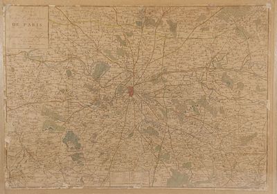 une vieille carte de la ville de Londres sur laquelle figure un point rouge
