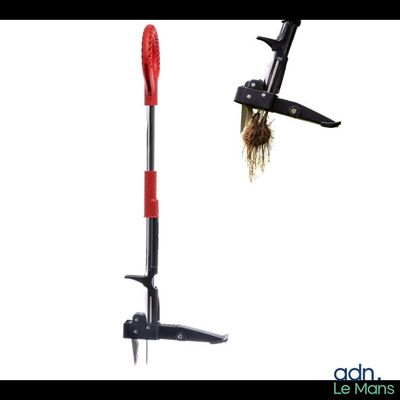 a close up of a red and black mop and a black and white mop and a red and black mop and a black mop