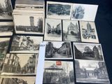 several old black and white photographs of buildings and buildings