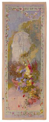 peinture représentant un tableau représentant des fleurs dans un vase posé sur une table