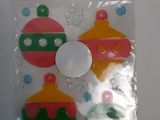 a bag of stickers with christmas decorations on it