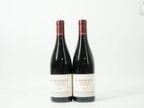 deux bouteilles de vin rouge posées l'une à côté de l'autre sur une surface blanche