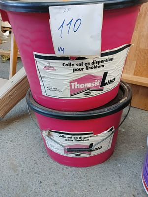 three buckets that are sitting on the ground