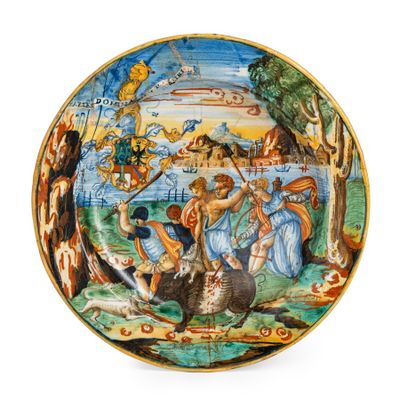 Plat EN FAÏEnce Polychrome, Sapiens Peintre DE Service, Andr…
