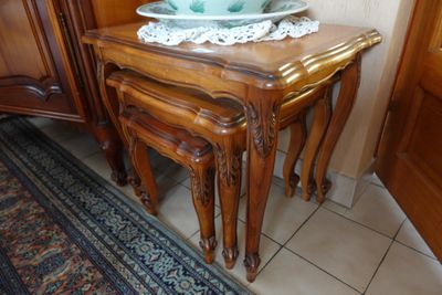 several pieces of furniture are stacked on top of each other
