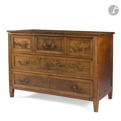 an image of a wooden chest of drawers on a white background