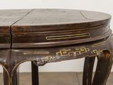 pair of chinese nesting tables with carved top and legs