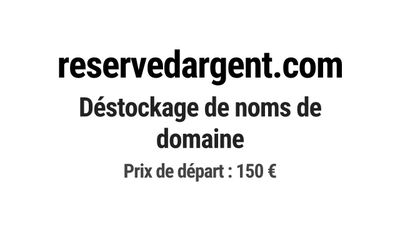 Nom de domaine reservedargent.com.