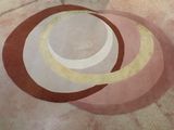 une photo d'un tapis rond posé au sol
