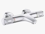 a close up of a faucet on a white background