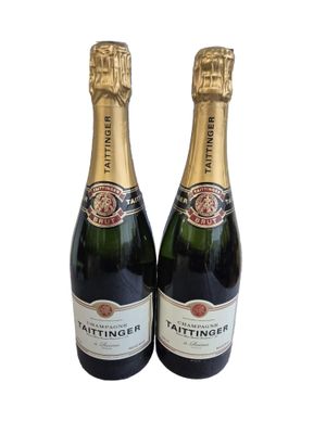 TAITTINGER Deux bouteilles de champagne Brut réserve