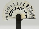une image représentant un éventail sur lequel figurent de nombreux mots