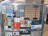 a large metal cage with many items in it