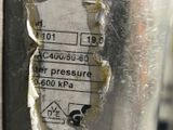 a close up of a piece of metal with a label on it