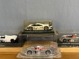 a display case with a number of model cars in it
