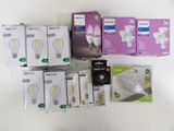 many different types of light bulbs on the table