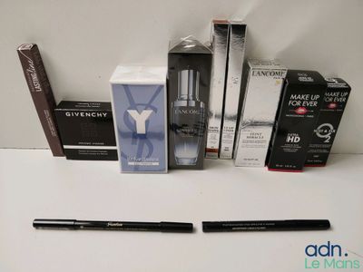 a lot of makeup products on the table