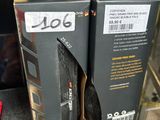 two boxes of tires on display in a store for sale