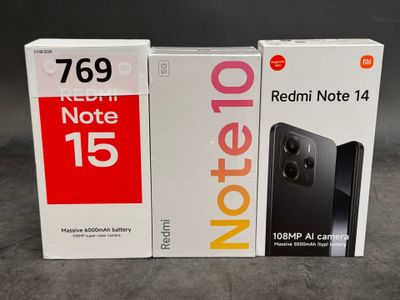 deux cartons de Redmi Note 15 et un carton de Redmi Note 15