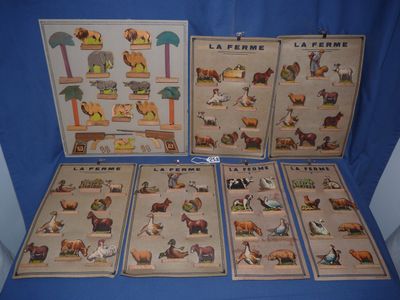 E.T.I.O.P. Paris : 6 planches d’animaux de la ferme en bois …