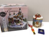 une boîte contenant une scène de Noël