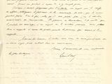 une photo en noir et blanc d'une lettre écrite à la main sur une feuille de papier