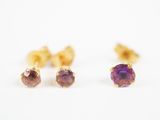 Boucles d'oreilles à tige en améthorate, en or jaune 14 carats
