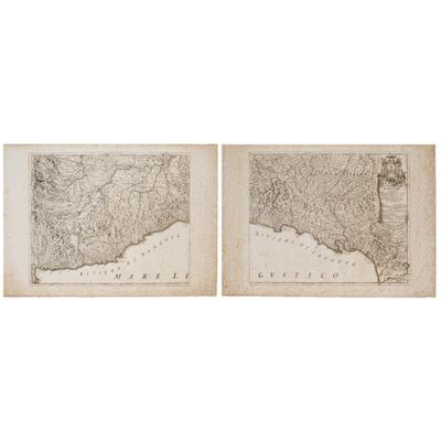 paire de cartes anciennes des États-Unis d'Amérique du Nord