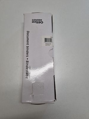 a white box with a sticker on it sitting on a table