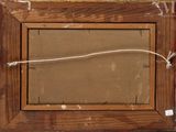an old picture of a picture frame with a string attached to it