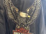 harley davidson leather jacket with eagle logo on back