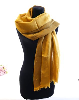 yellow scarf with fringes on mannequin mannequin mannequin mannequin mannequin mannequin mannequin mannequin manne