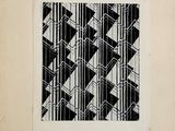 une image représentant un dessin en noir et blanc d'un motif géométrique