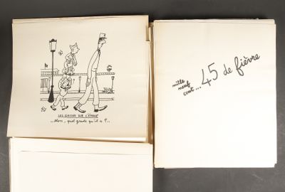 an open book with a drawing of a man and a woman sitting on a bench